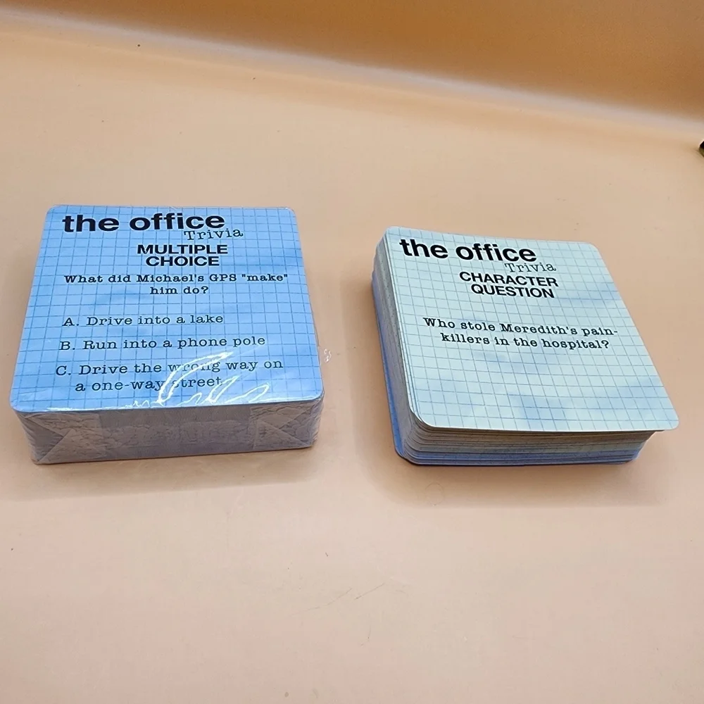 The Office Trivia Cards -2 Decks (1 Sealed, 1 Open) 2020 Spin Master
